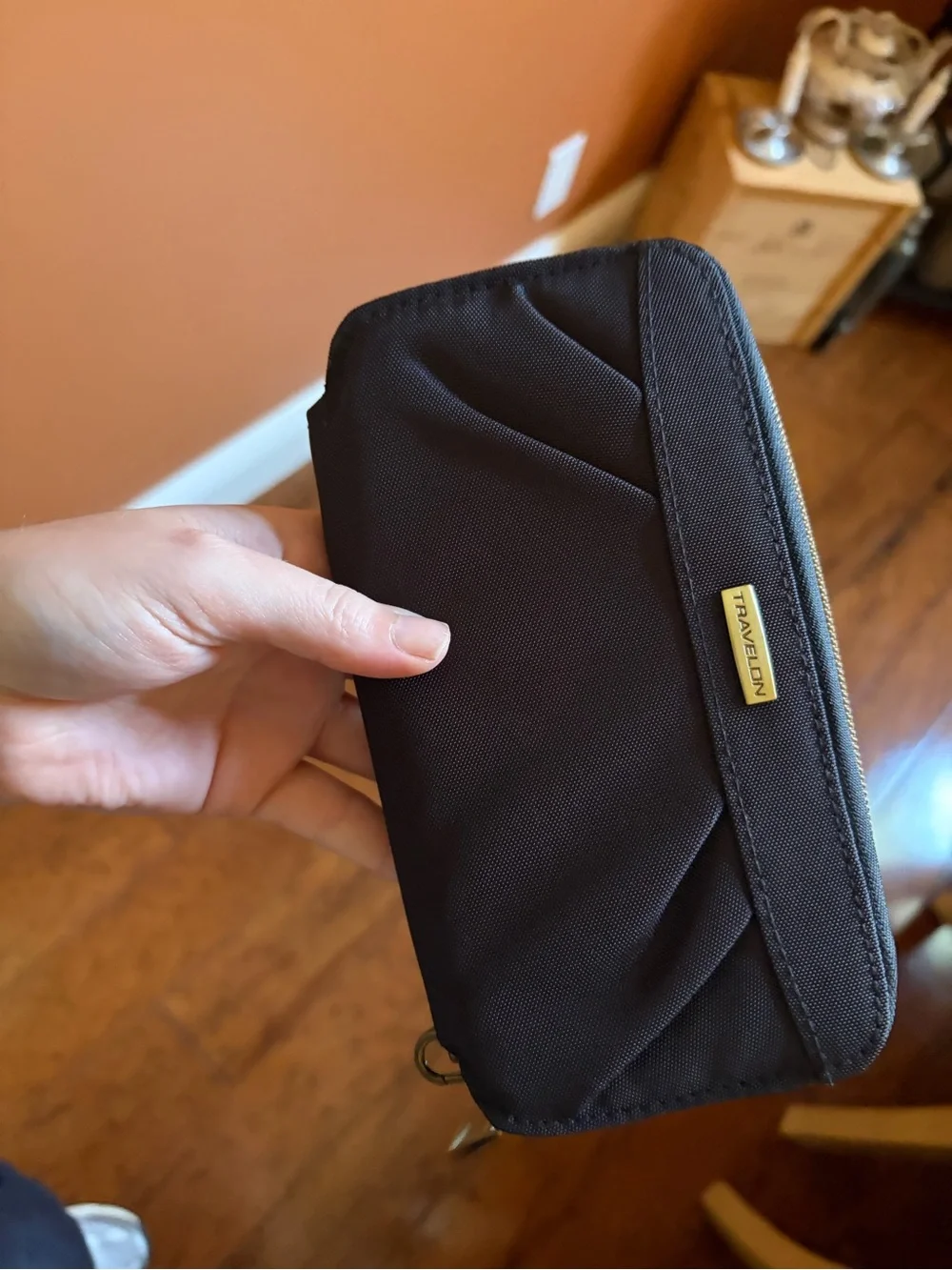 Travelon Black Zippered Travel Wallet